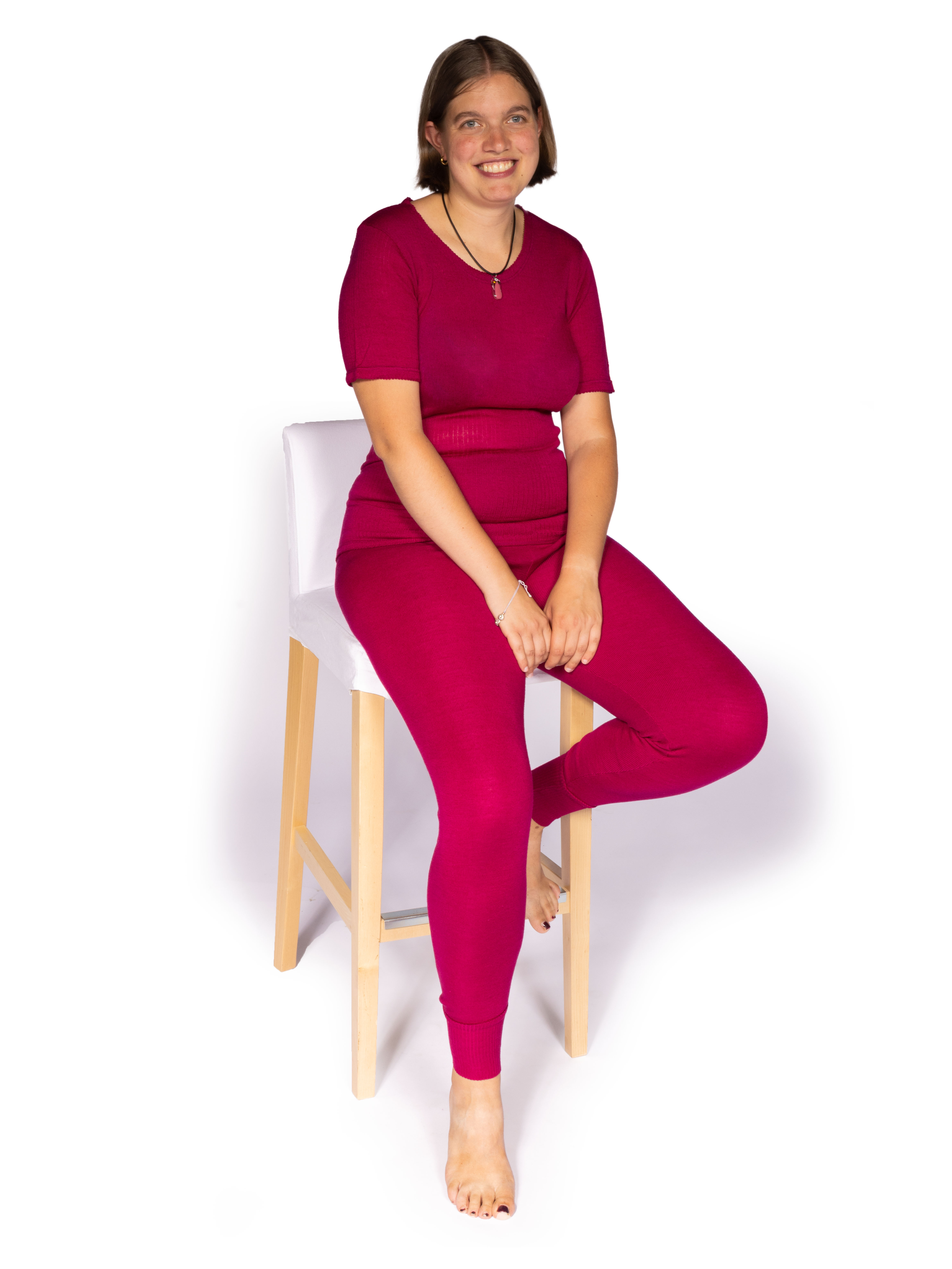 Damen Kurzarmhemd - Bio Merino-Wolle oder Wolle/Seide