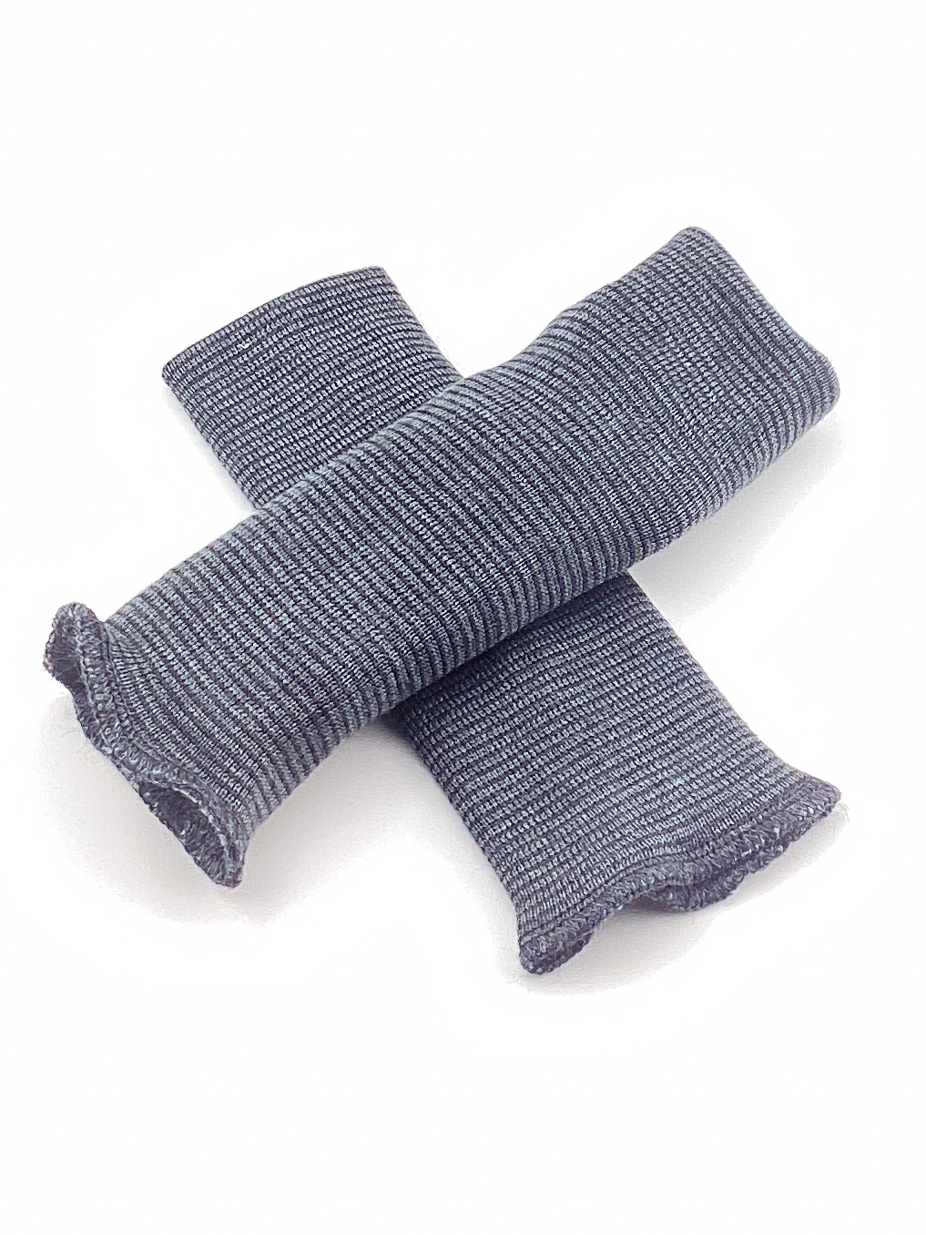 Graue Strickstulpen für Damen Paar graue Strickstulpen aus Wolle