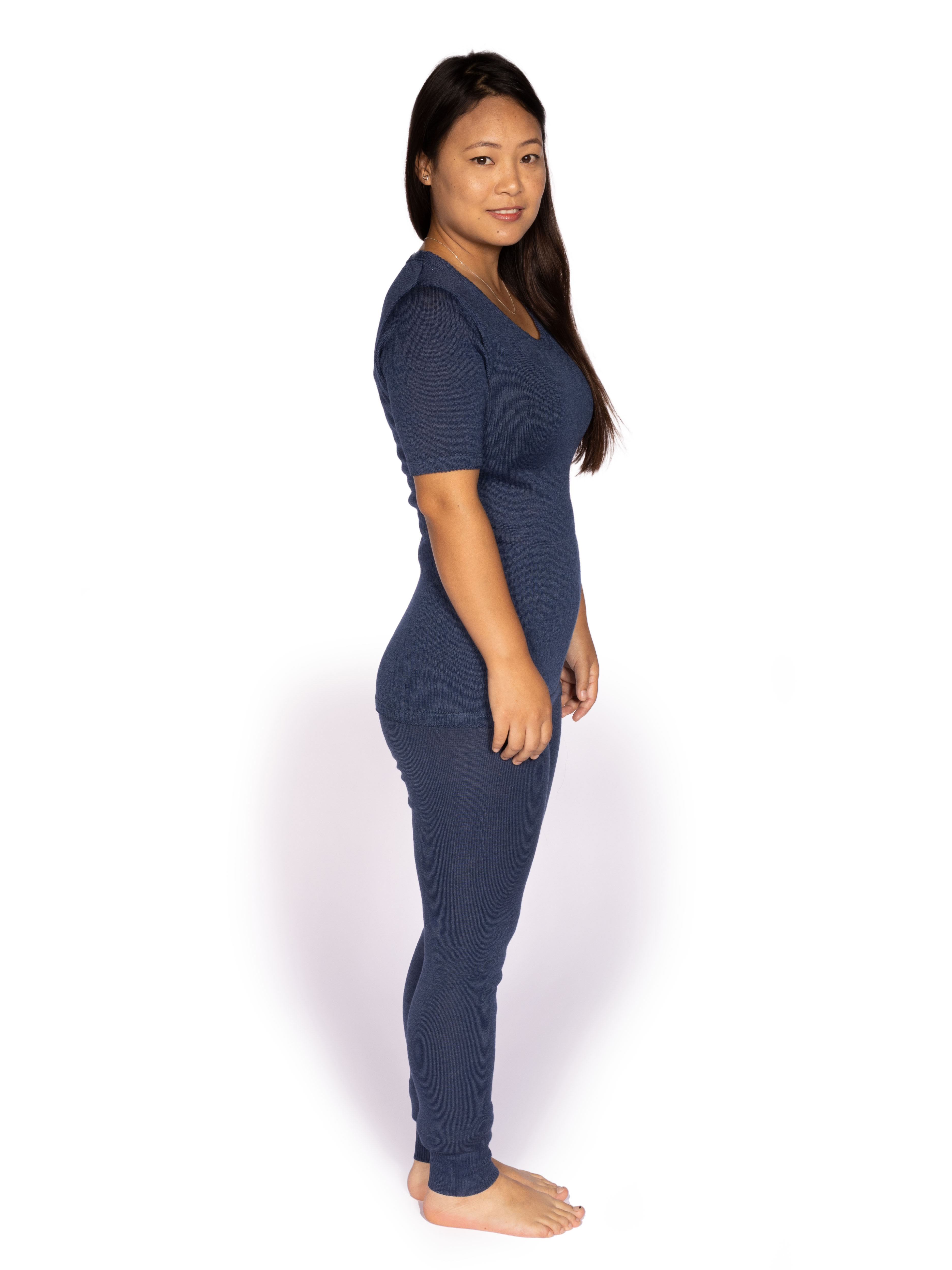 Damen Lange Hose klassik - Bio Merino-Wolle oder Wolle/Seide