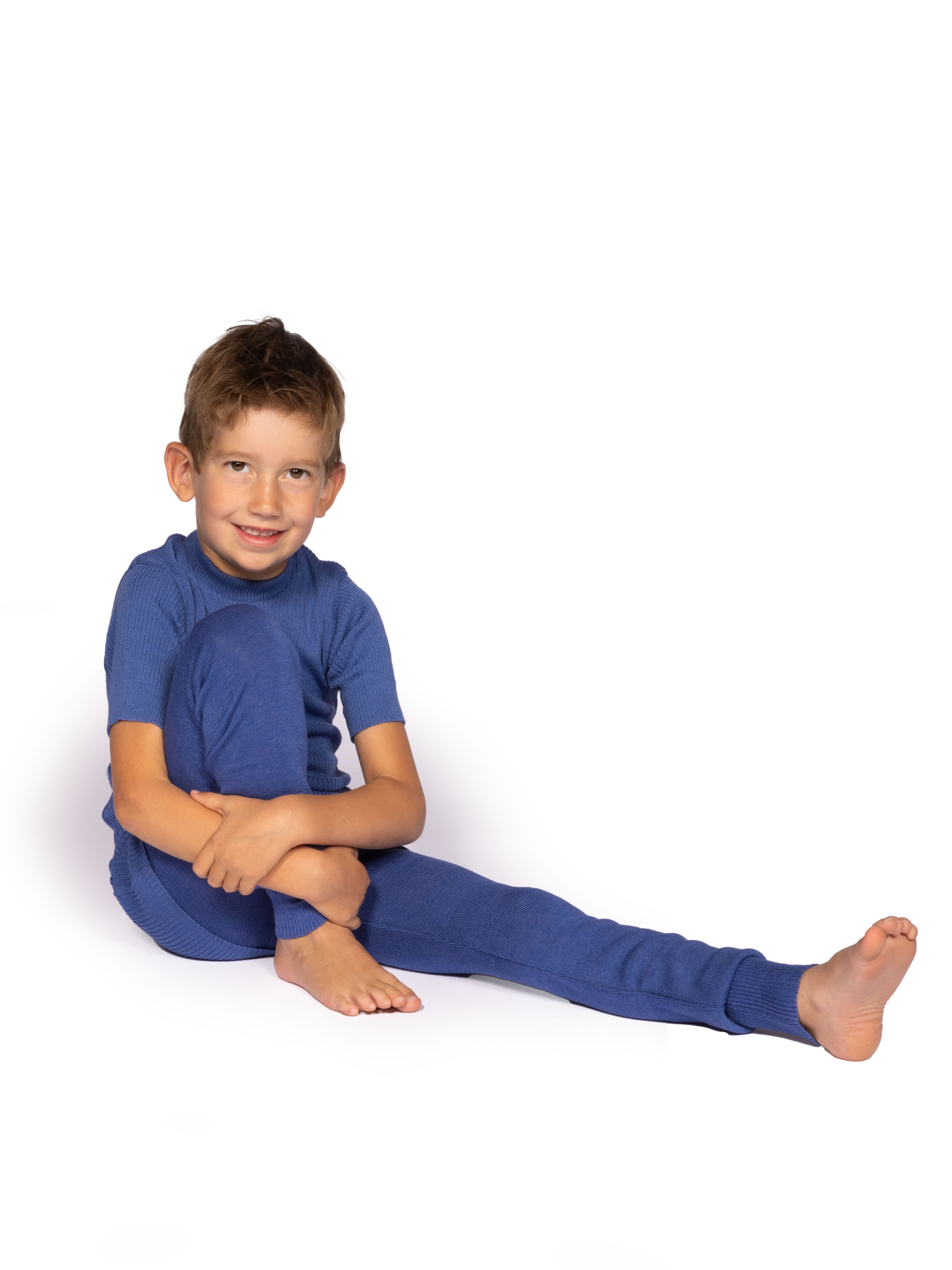 Kinder Lange Hose klassik - Bio Merino-Wolle/Seide