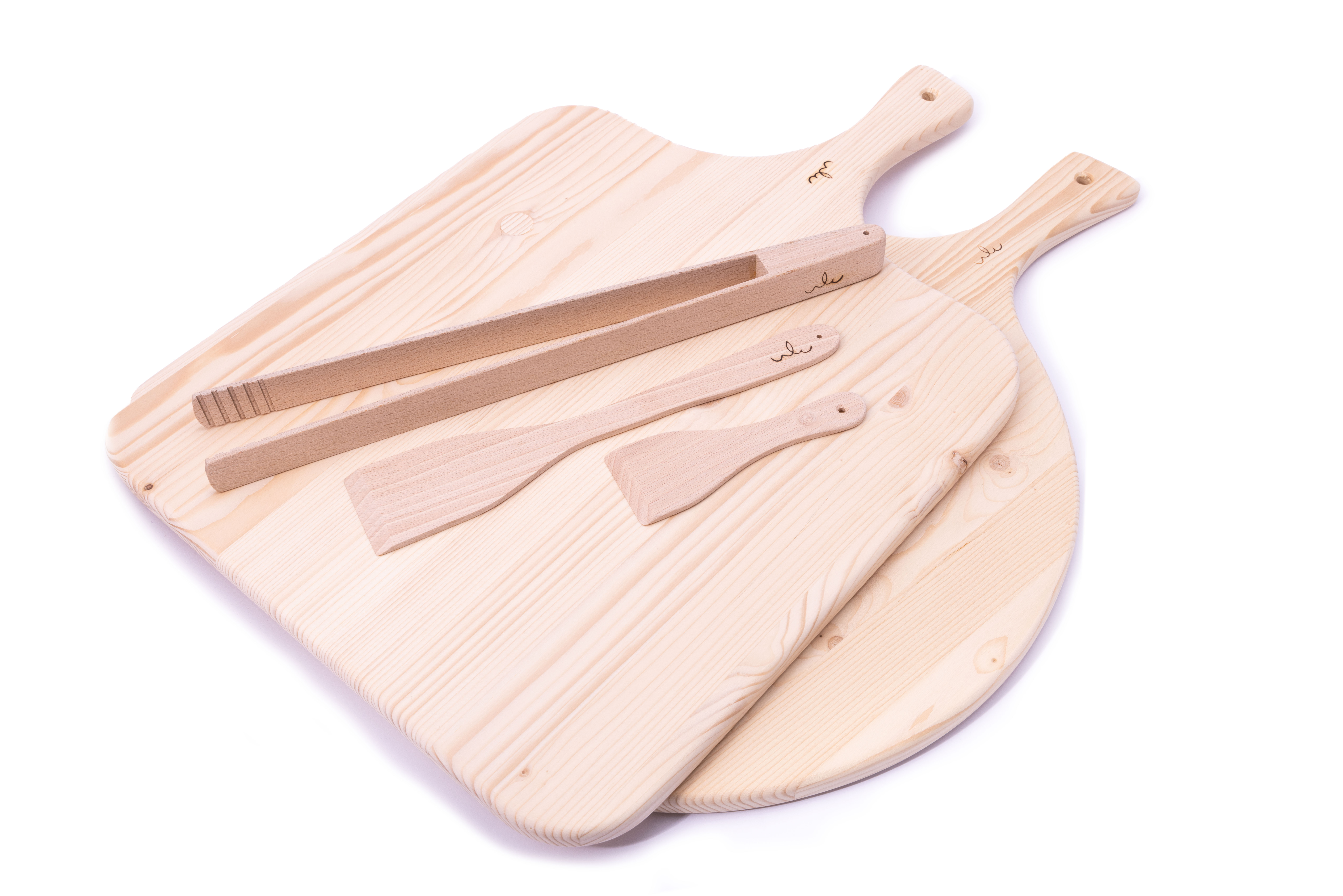 Hochwertiges Küchenset aus Holz mit Schneidebrettern und Küchenutensilien Holz-Küchenset bestehend aus Schneidebrettern und Utensilien, ideal für die Zubereitung von Speisen