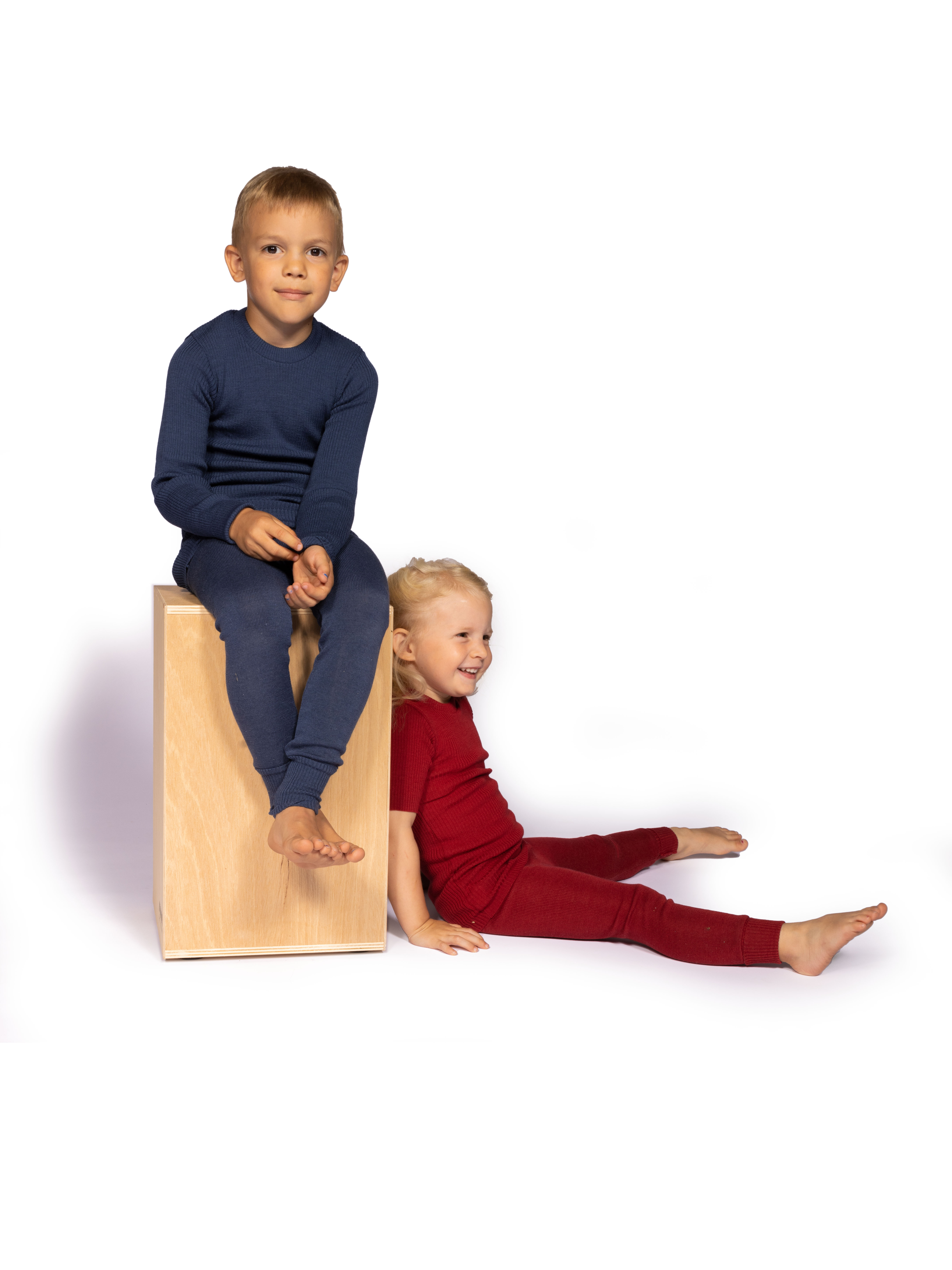 Kinder Lange Hose klassik - Bio Merino-Wolle/Seide