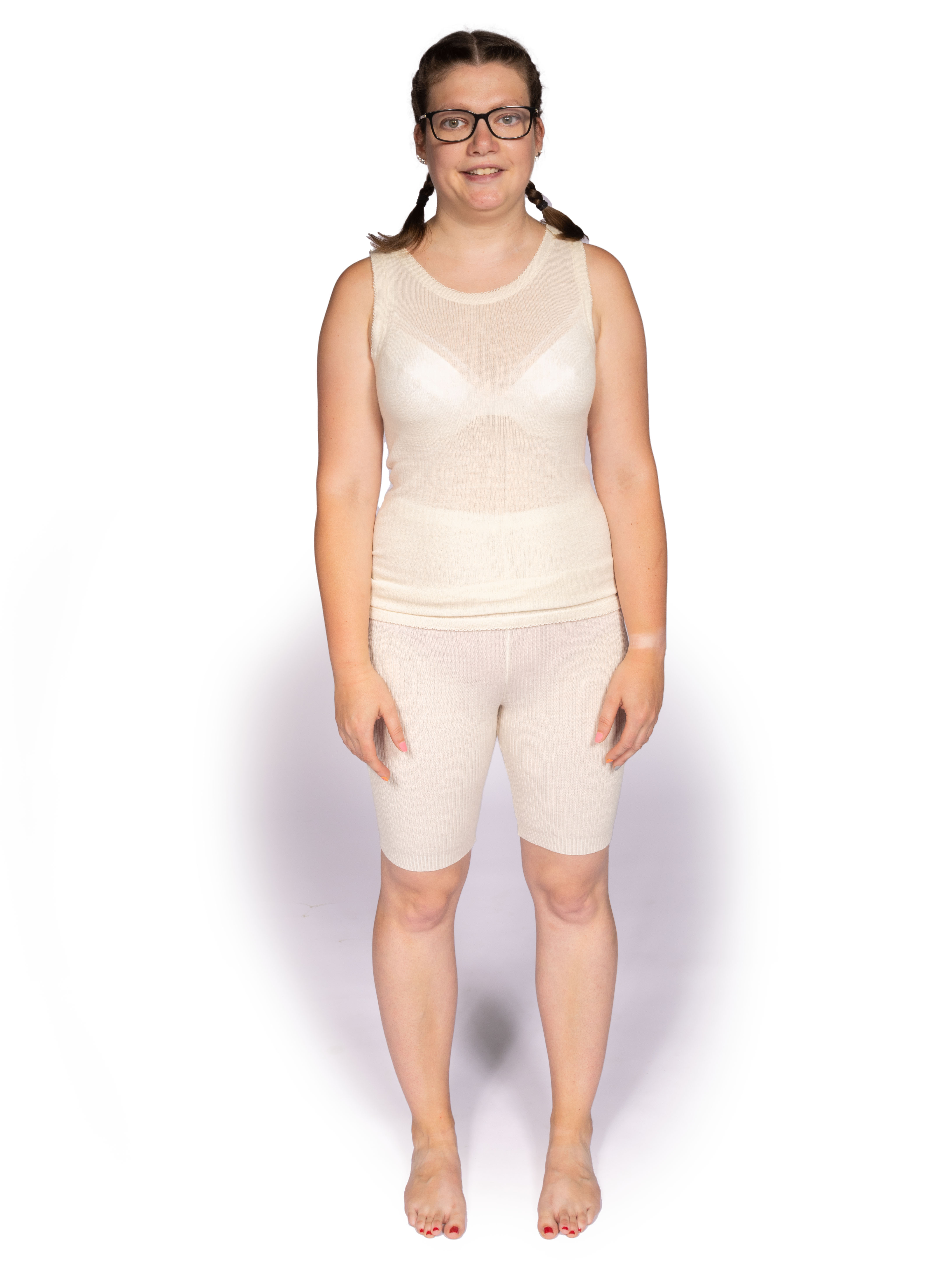 Damen Höschen mit Bein - Bio Merino-Wolle/Seide